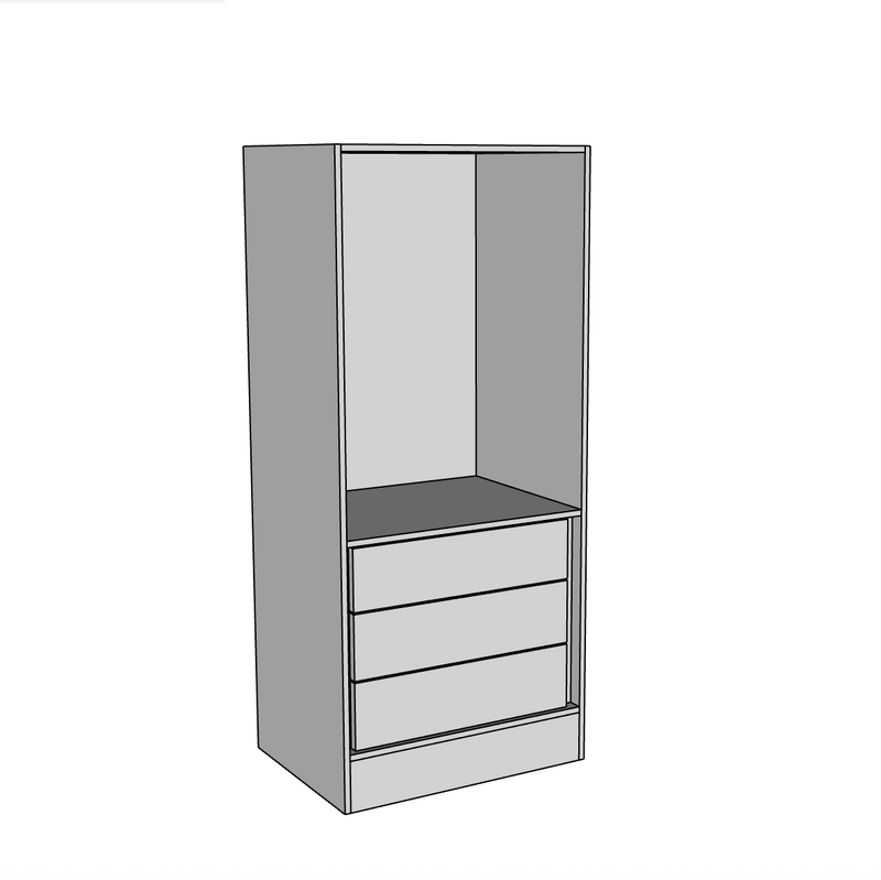 Double Wardrobe Carcass (600mm wide)