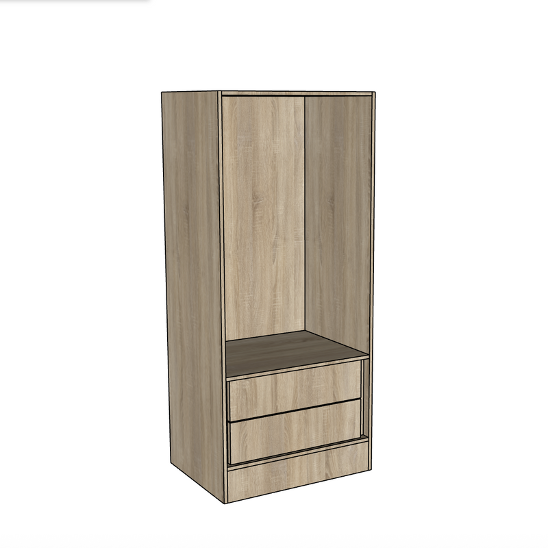 Double Wardrobe Carcass (600mm wide)