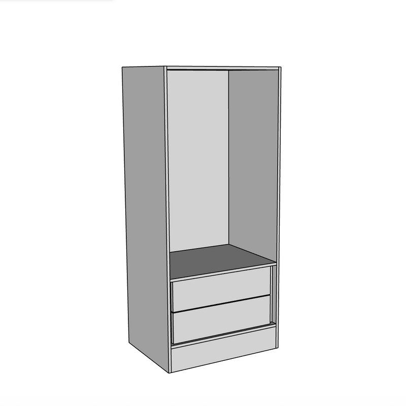 Double Wardrobe Carcass (600mm wide)