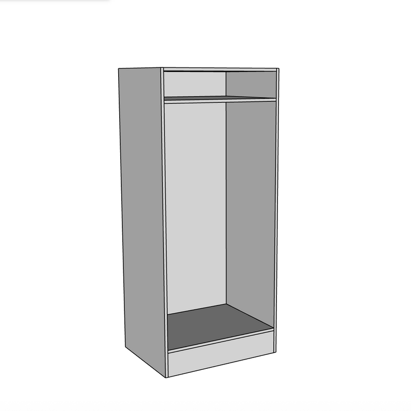 Double Wardrobe Carcass (600mm wide)