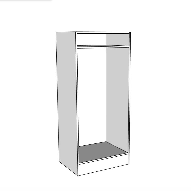 Double Wardrobe Carcass (600mm wide)