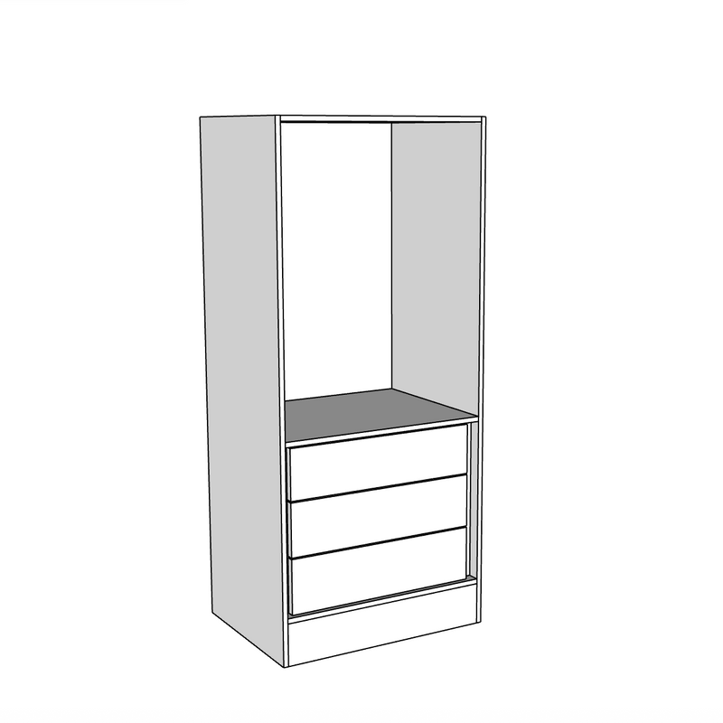 Double Wardrobe Carcass (600mm wide)