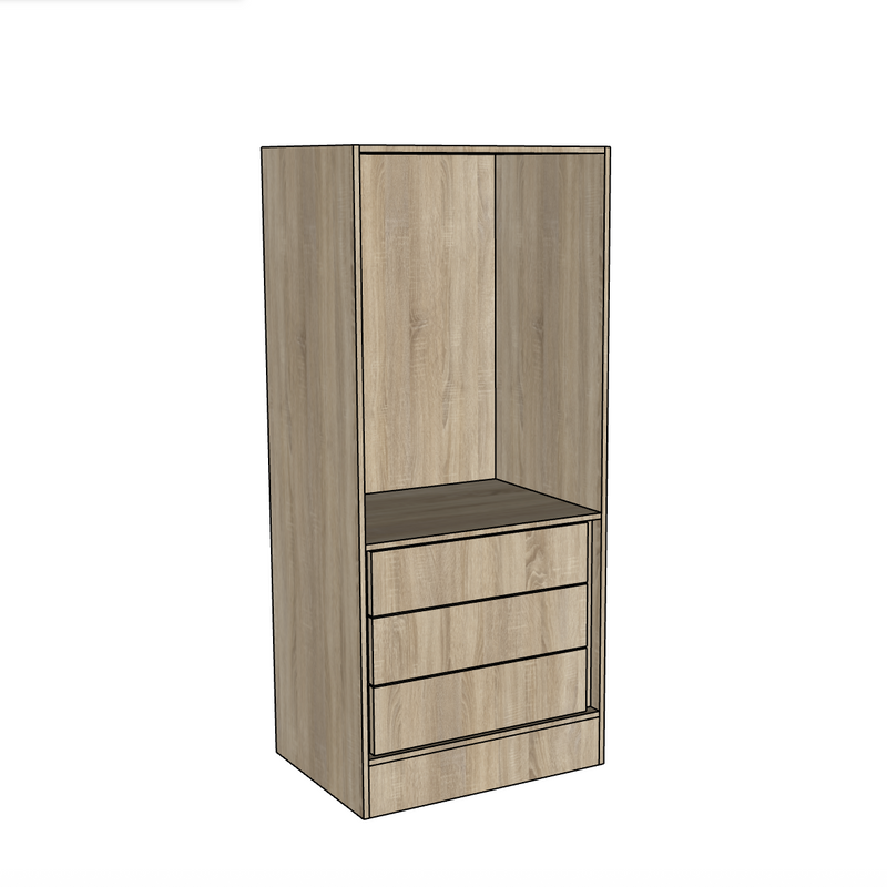Double Wardrobe Carcass (600mm wide)