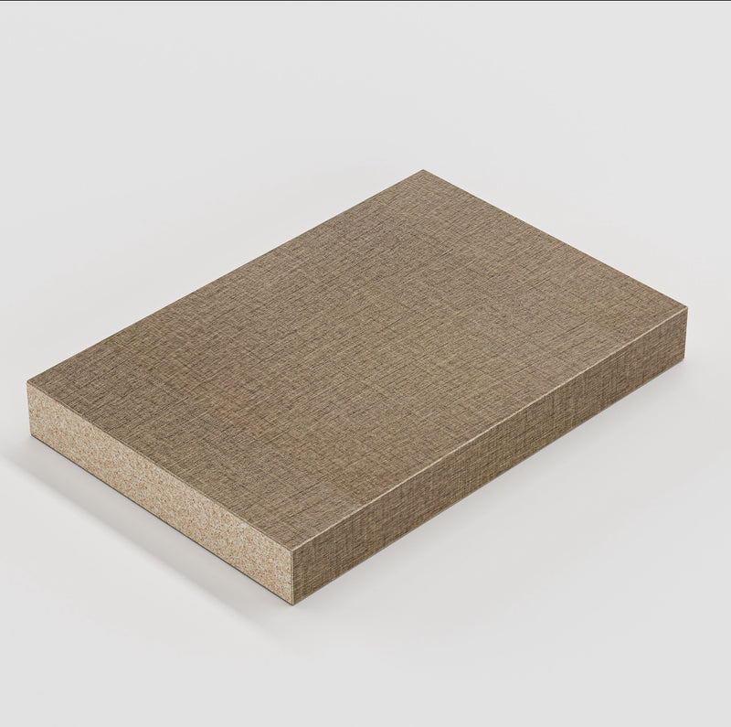 [BACKORDER] Melamine | Brown Linen 18mm