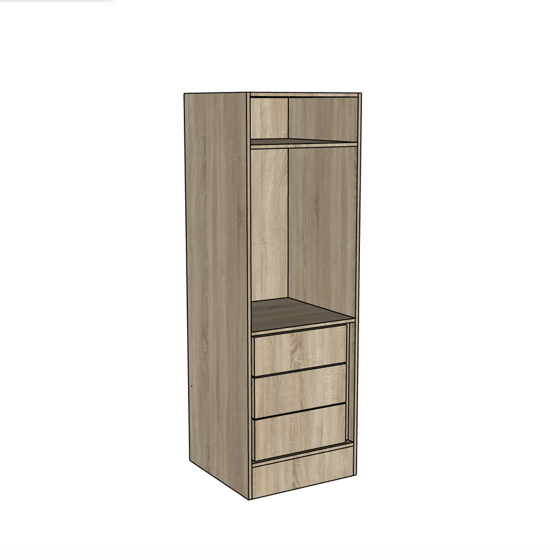 Single Wardrobe Carcass (400mm wide)