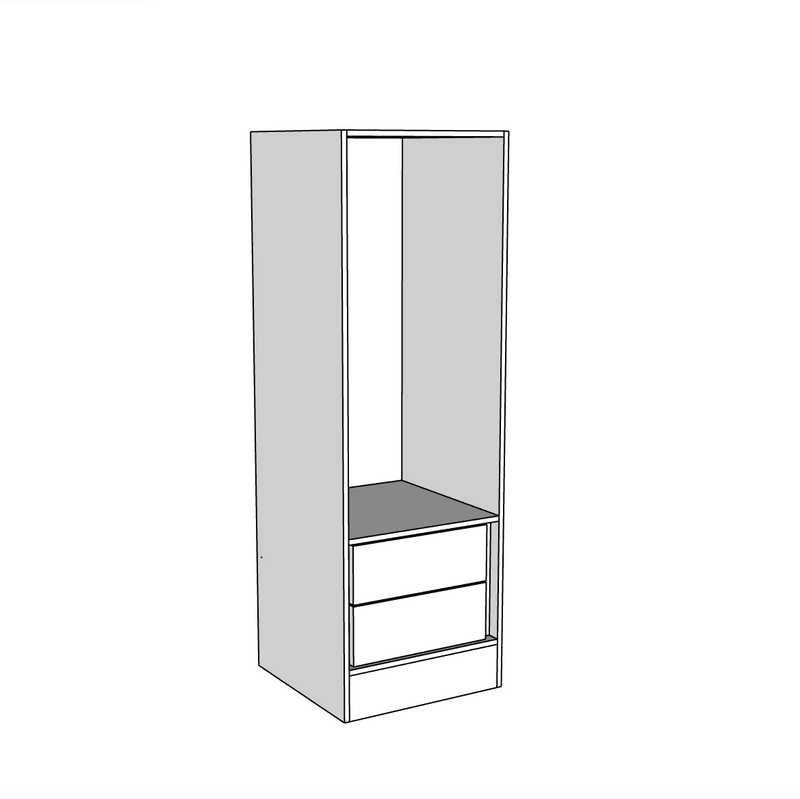 Single Wardrobe Carcass (400mm wide)