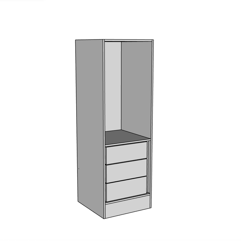 Single Wardrobe Carcass (400mm wide)