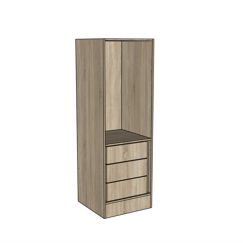 Single Wardrobe Carcass (400mm wide)