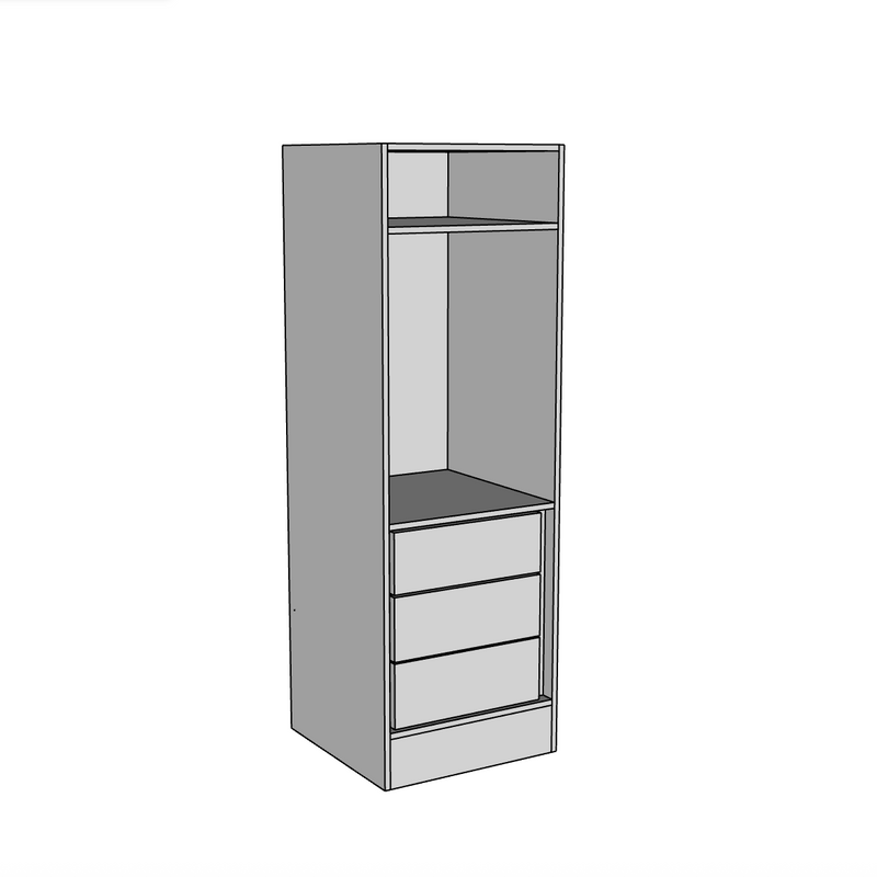 Single Wardrobe Carcass (400mm wide)